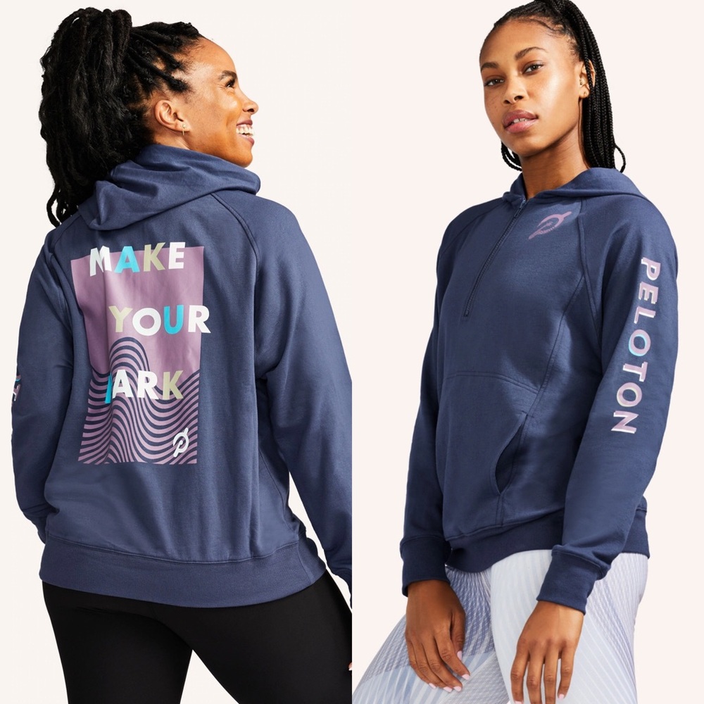 PELOTON Half Zip Graphic Hoodie